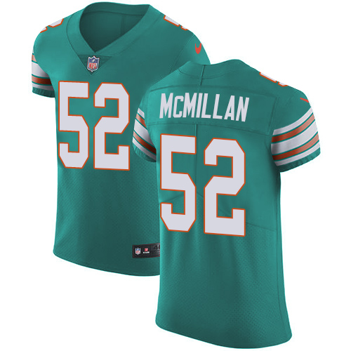 Nike Dolphins #52 Raekwon McMillan Aqua Green Alternate Men's Stitched NFL Vapor Untouchable Elite Jersey - Click Image to Close